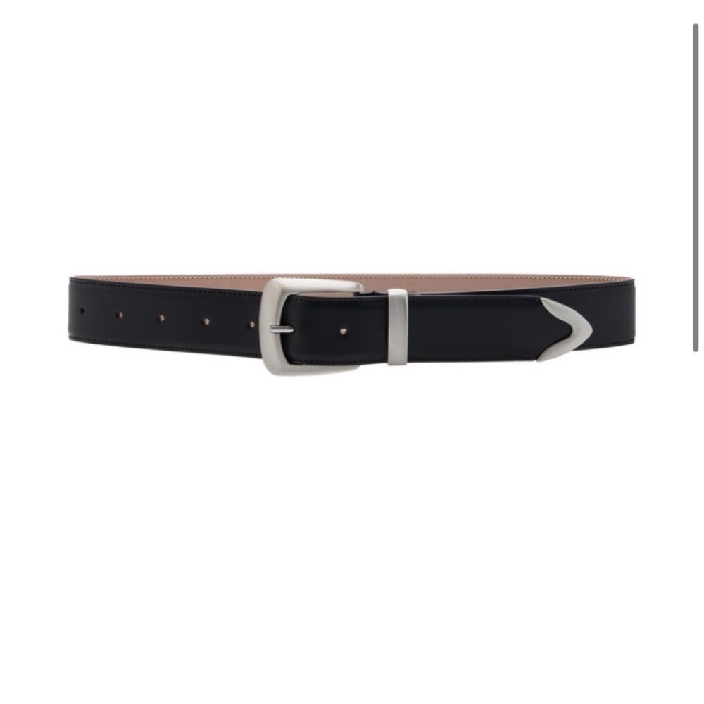 KHAITE Black Leather Belt